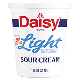 DAISY SOUR CREAM ORIGINAL OR LIGHT 16 OZ. CONTS.