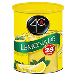 4C ICED TEA MIX OR LEMONADE MIX (58 OZ. CONT.) 47.2-66.1 OZ. CONT.