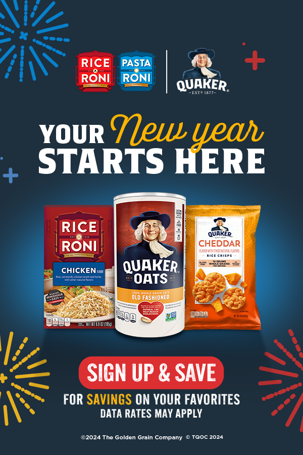 Stock up on your Quaker and Rice-a-Roni/Pasta Roni favorites!