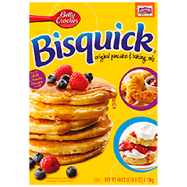 BETTY CROCKER BISQUICK PANCAKE & BAKING MIX ORIGINAL OR HEART SMART REDUCED FAT 40 OZ. PKG.