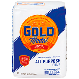  GOLD MEDAL FLOUR ALL PURPOSE OR ALL PURPOSE UNBLEACHED 5 LB. PKGS.