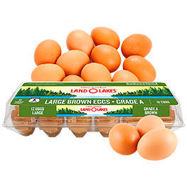 LAND O LAKES LARGE BROWN EGGS 12 CT. PKGS.
