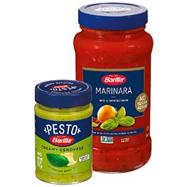 BARILLA PASTA SAUCE OR PESTO SAUCE (6.2-6.5 OZ.) 24 OZ. JARS