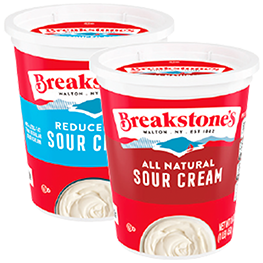BREAKSTONE’S SOUR CREAM SELECTED VARIETIES 8-16 OZ. CONTS. 