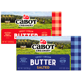CABOT BUTTER QUARTERS SALTED OR UNSALTED 16 OZ. PKG.