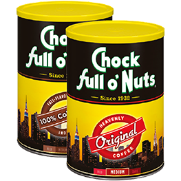 CHOCK FULL O’ NUTS COFFEE SELECTED VARIETIES 10.2-11.3 OZ. CONT. 