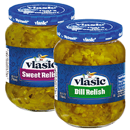 VLASIC RELISH SELECTED VARIETIES 9-10 OZ. JARS