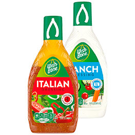 WISH-BONE SALAD DRESSING SELECTED VARIETIES 15 OZ. BTLS.