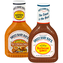 SWEET BABY RAY'S BARBECUE SAUCE OR DIPPING SAUCE (14 OZ.) 18 OZ. BTLS.