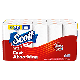 SCOTT PAPER TOWELS 15 PACK CHOOSE-A-SIZE 1620 CT. PKG.