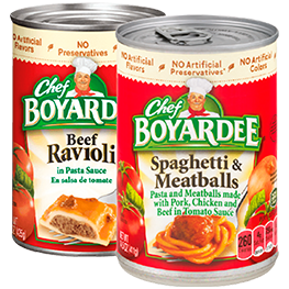 CHEF BOYARDEE PASTA MEALS SELECTED VARIETIES 14.5-15 OZ. CANS