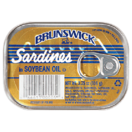 BRUNSWICK SARDINES IN SOYBEAN OIL 3.75 OZ. CANS
