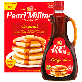 PEARL MILLING COMPANY PANCAKE & WAFFLE MIX SELECTED VARIETIES 32 OZ. PKGS. PEARL MILLING COMPANY SYRUP SELECTED VARIETIES 24 OZ. PKGS. 
