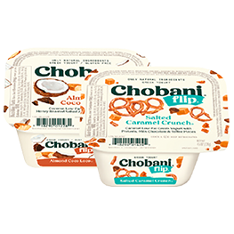 CHOBANI FLIP GREEK YOGURT SELECTED VARIETIES 4.5 OZ. CONTS.