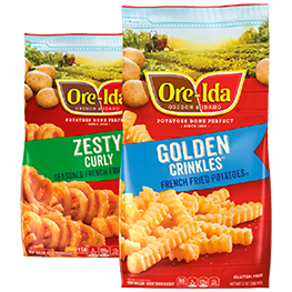 ORE-IDA POTATOES SELECTED VARIETIES 22-32 OZ. PKG.