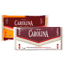 CAROLINA RICE EXTRA LONG GRAIN WHITE OR EXTRA LONG GRAIN GOLD PARBOILED 10 LB. PKG.